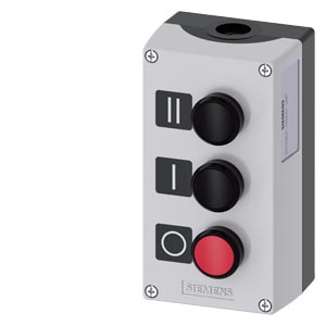 Pushbuttons and indicator lights in the enclosure