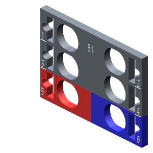 Color-coded labels